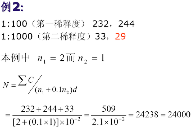 平板计数法的公式